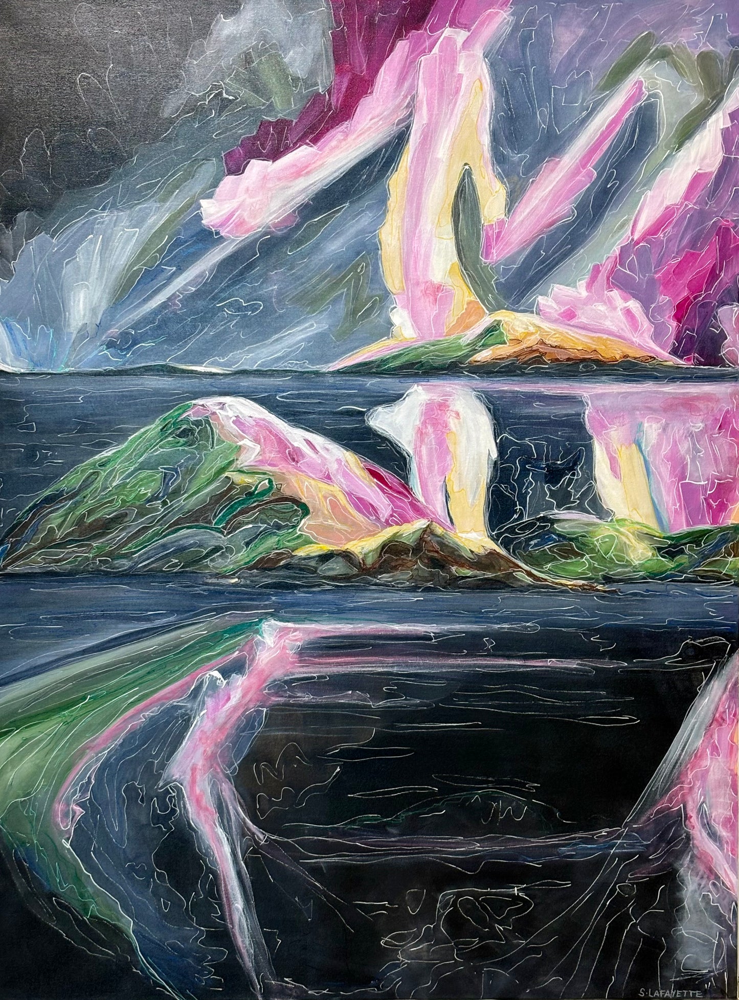 Ripple Effect At Twighlight (36x48)