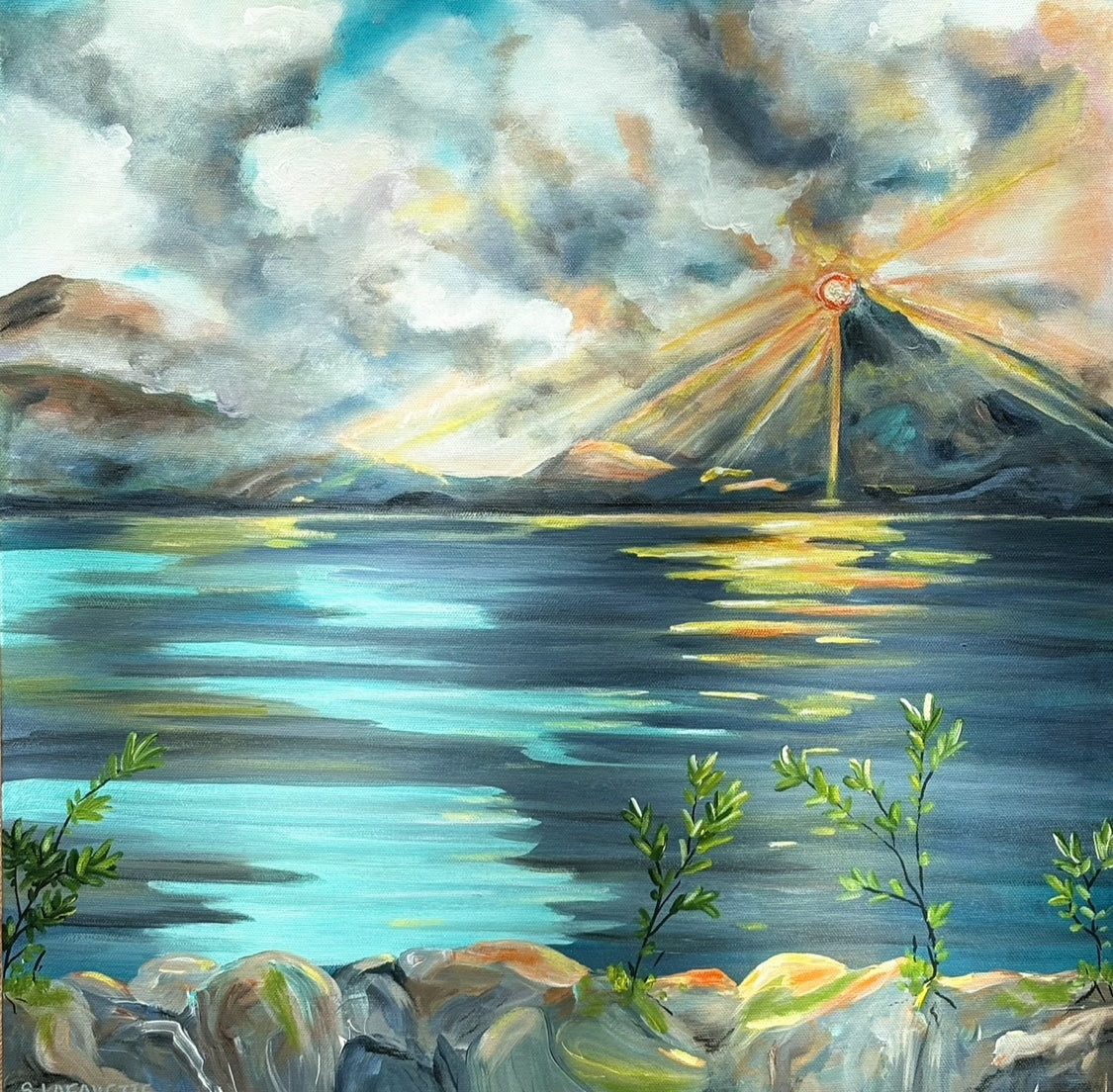 Smokey Haze In Osoyoos (18x18”)