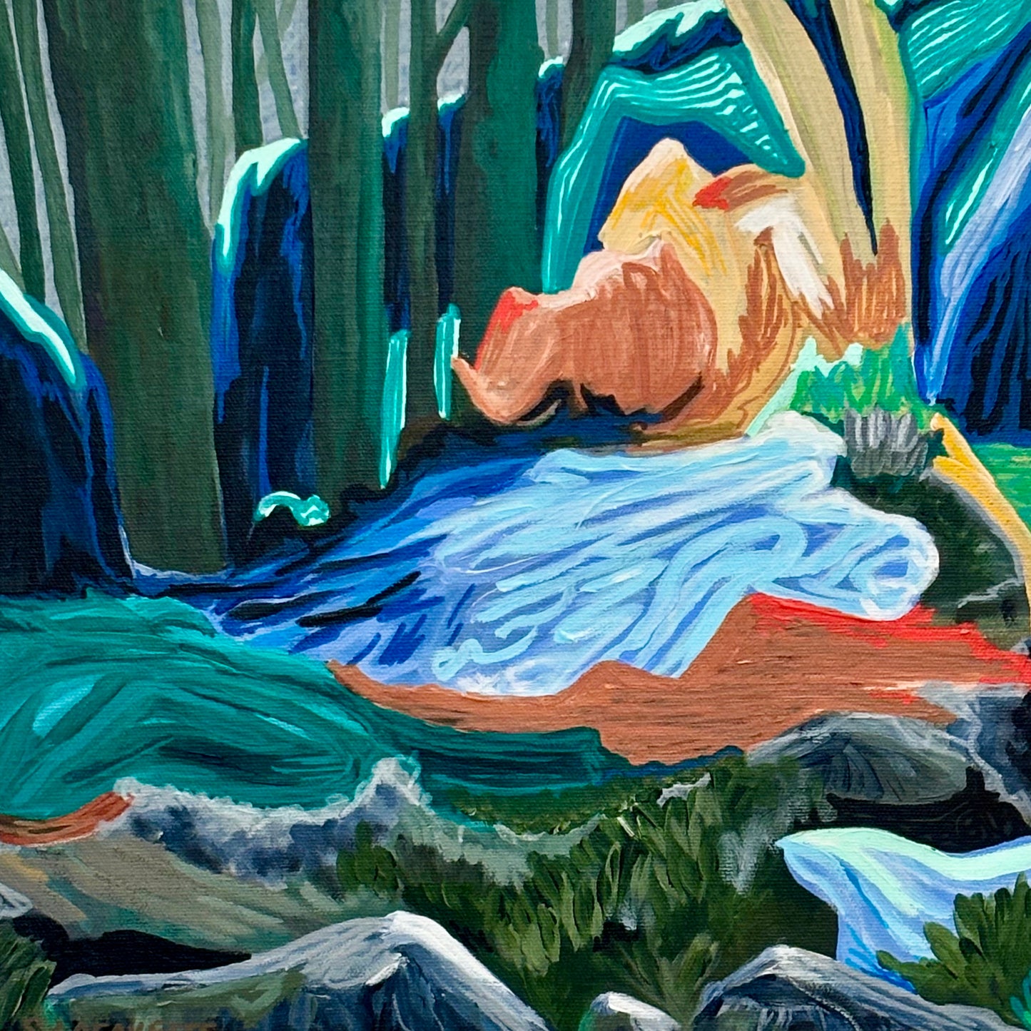 Rainforest Pool (12x12”)