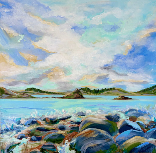 The Sky Beckons The Sea (24x24”)
