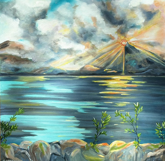 Smokey Haze In Osoyoos (18x18”)