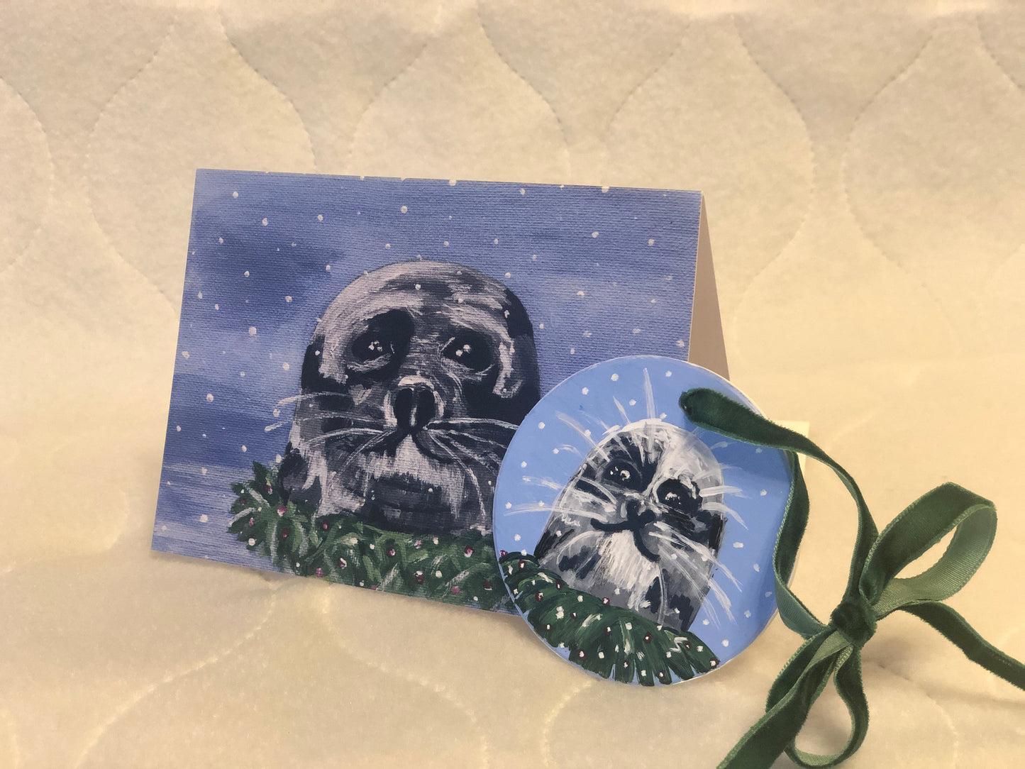 Seal Ornament and Card Set